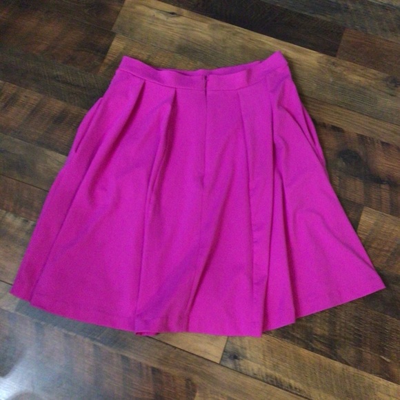 Cynthia Rowley Pink Pleated Flare Skirt S NWT Runs big - M - Picture 5 of 5